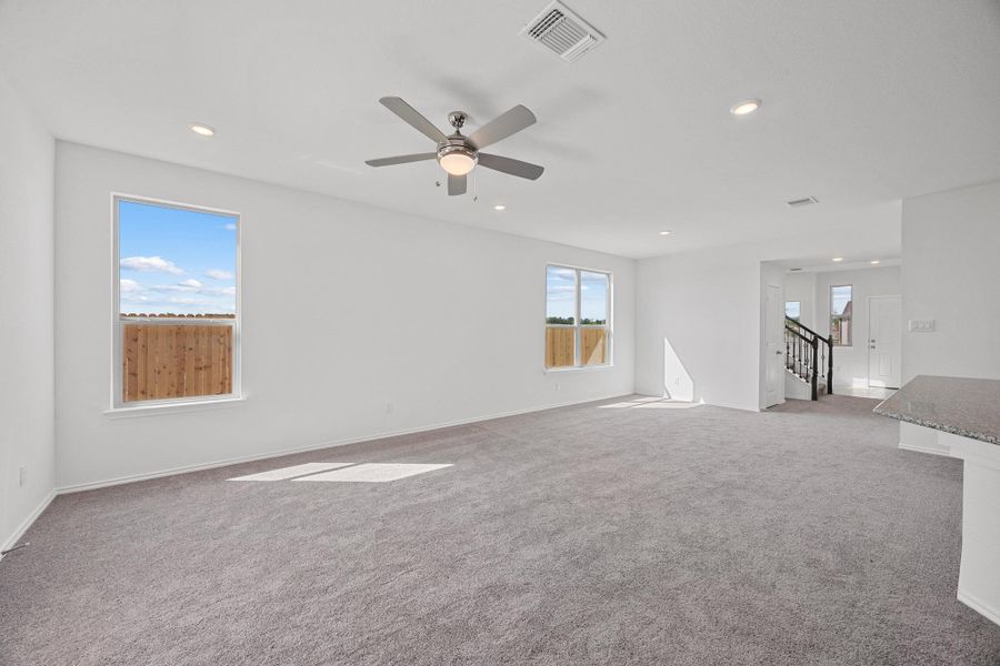 Spacious, unfurnished interior of a new home in Overlook Ranch, Georgetown (Image 34). Spacious, unfurnished interior of a new home in Overlook Ranch, Georgetown (Image 34).