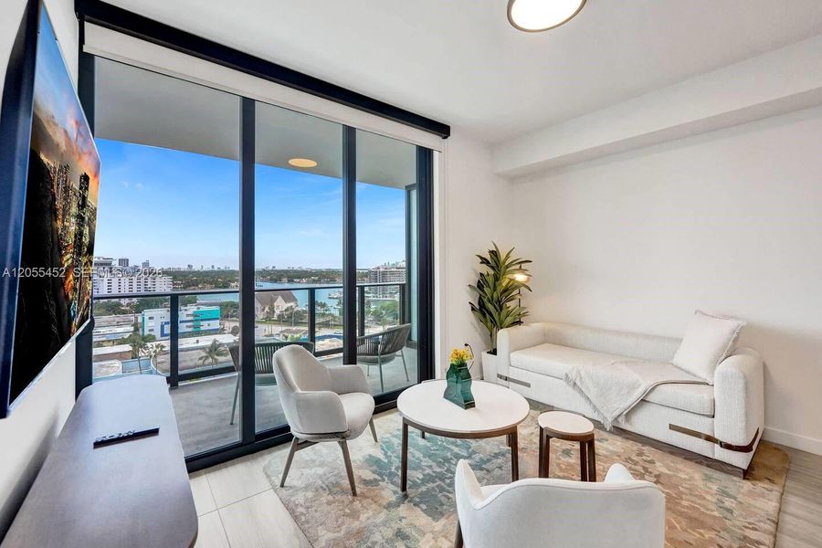 Furnished interior view inside a new home in , Miami Beach (Image 7). Furnished interior view inside a new home in , Miami Beach (Image 7).