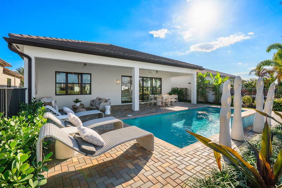 Representative exterior details of a home built from the Barbados by GL Homes in Valencia Del Mar (55+), Boynton Beach (Image 4).