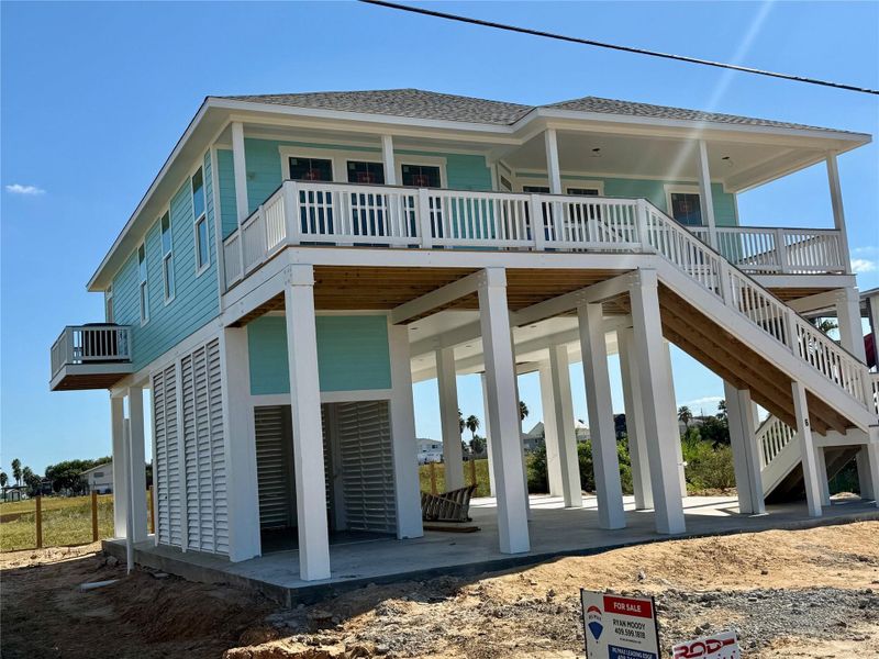 Exterior details and patio area of a home in , Galveston (Image 7). Exterior details and patio area of a home in , Galveston (Image 7).