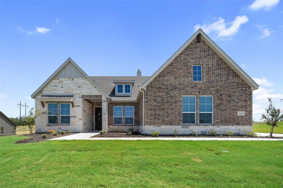 Front exterior of a new home in Parker Heights, Valley View, TX, highlighting curb appeal (Image 24). Front exterior of a new home in Parker Heights, Valley View, TX, highlighting curb appeal (Image 24).