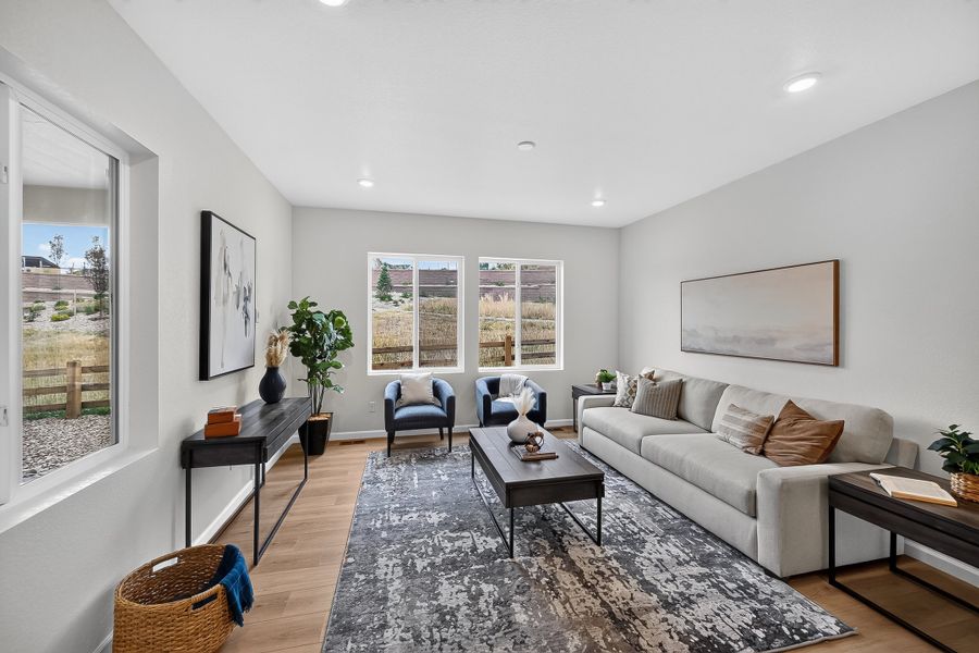 Furnished interior view inside a new home in Trailstone, Arvada (Image 5).
