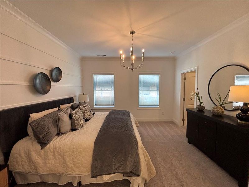 Furnished interior view inside a new home in Brackley Townhomes, Cumming (Image 6). Furnished interior view inside a new home in Brackley Townhomes, Cumming (Image 6).