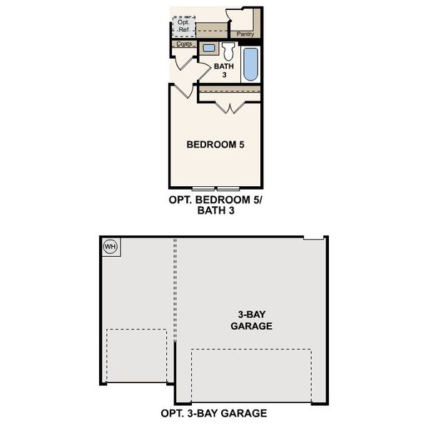 2D floor plan layout of this home in Prestige Collection at Overland Grove, Forney, TX (Image 4).