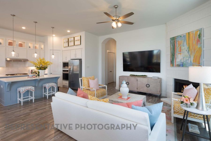 Furnished interior view inside a new home in Jordan Ranch: 55ft. lots, Fulshear (Image 11).