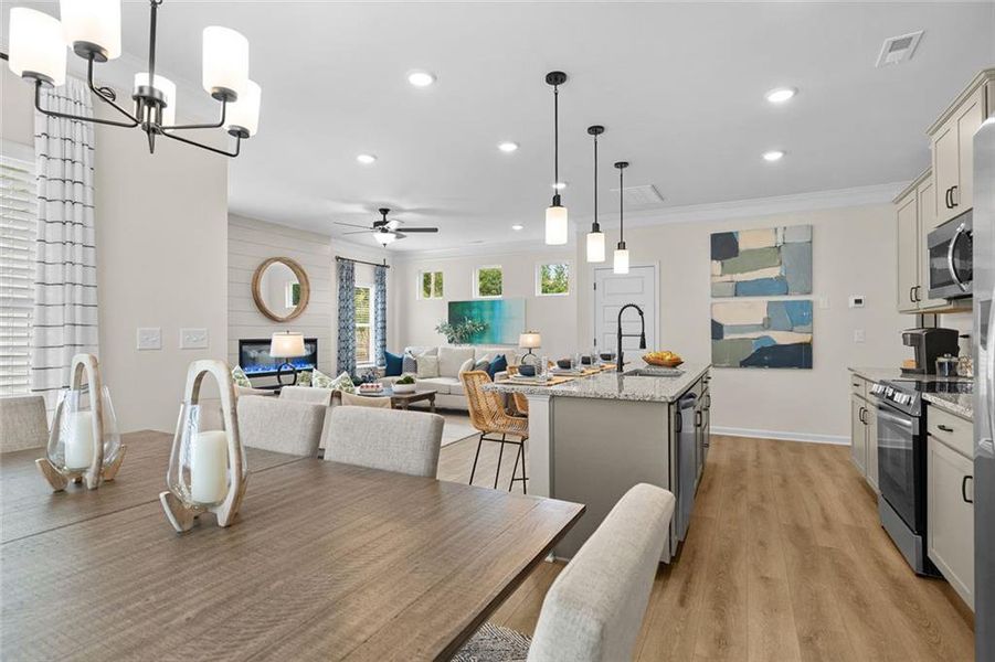 Furnished interior view inside a new home in Sanders Park, Austell (Image 32).