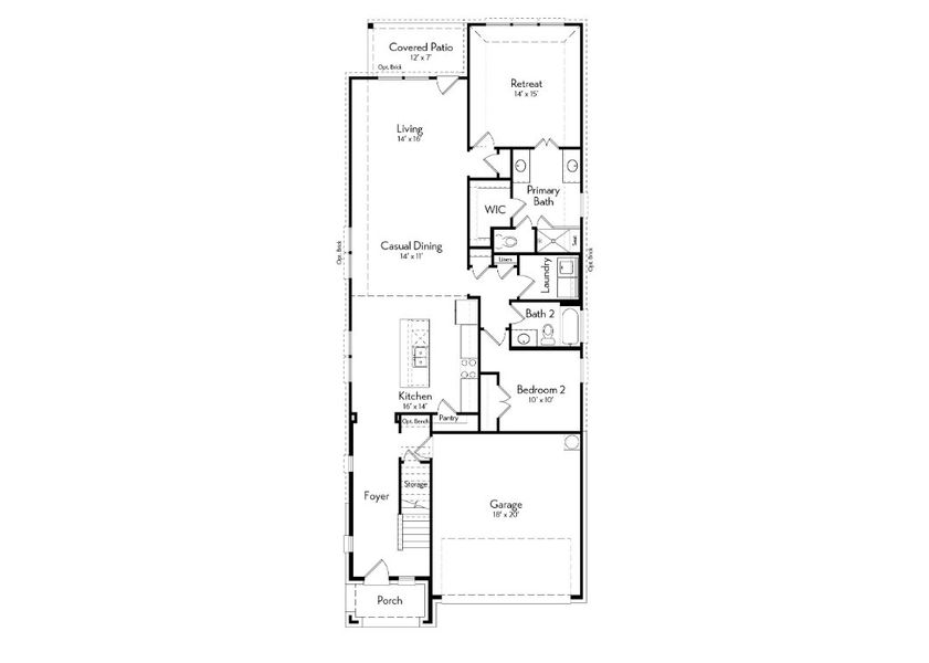 2D floor plan layout for the Van Zandt by Autograph Homes in Aldeana - Tejas Collection, Bonney, TX (Image 3). 2D floor plan layout for the Van Zandt by Autograph Homes in Aldeana - Tejas Collection, Bonney, TX (Image 3).