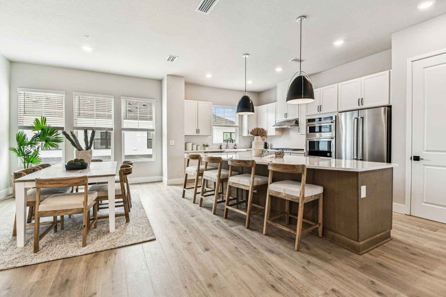 Representative furnished interior of a home built from the The Rainwater by David Weekley Homes in Emerald Landing at Waterside at Lakewood Ranch – City Homes, Sarasota (Image 5).
