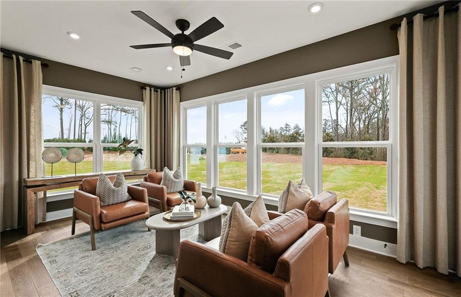 Furnished interior view inside a new home in Reunion, Flowery Branch (Image 10).