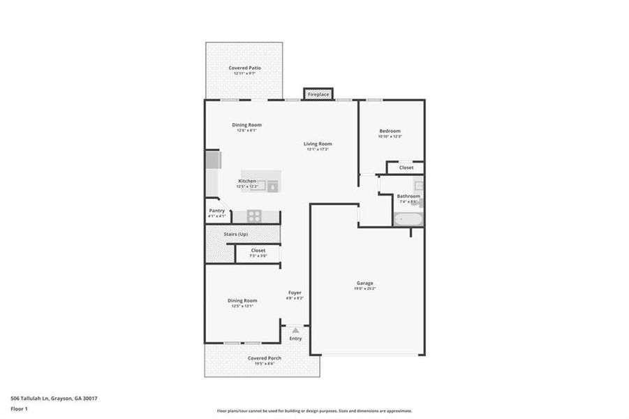 2D floor plan layout of this home in Parkside at Grayson, Grayson, GA (Image 6).