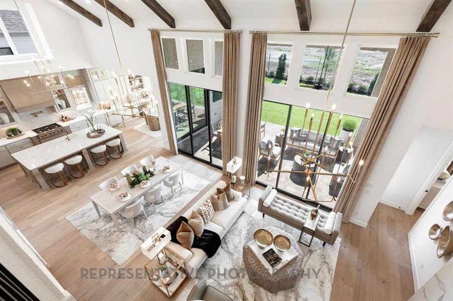 Furnished interior view inside a new home in Star Trail, Prosper (Image 16).