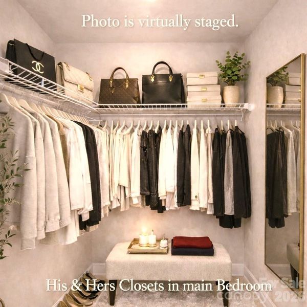 One of the main Bedroom closets virtually staged.