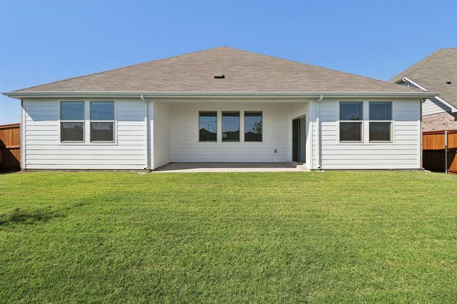 Exterior details and patio area of a home in Lakehaven - Premier Series, Farmersville (Image 18).