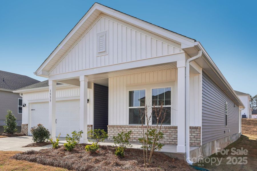 Front exterior of a new home in Harper Landing, Stanley, NC, highlighting curb appeal (Image 21).