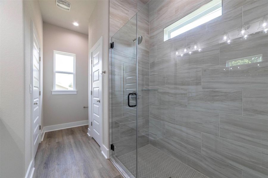 Large Walk-In Shower with Frameless glass