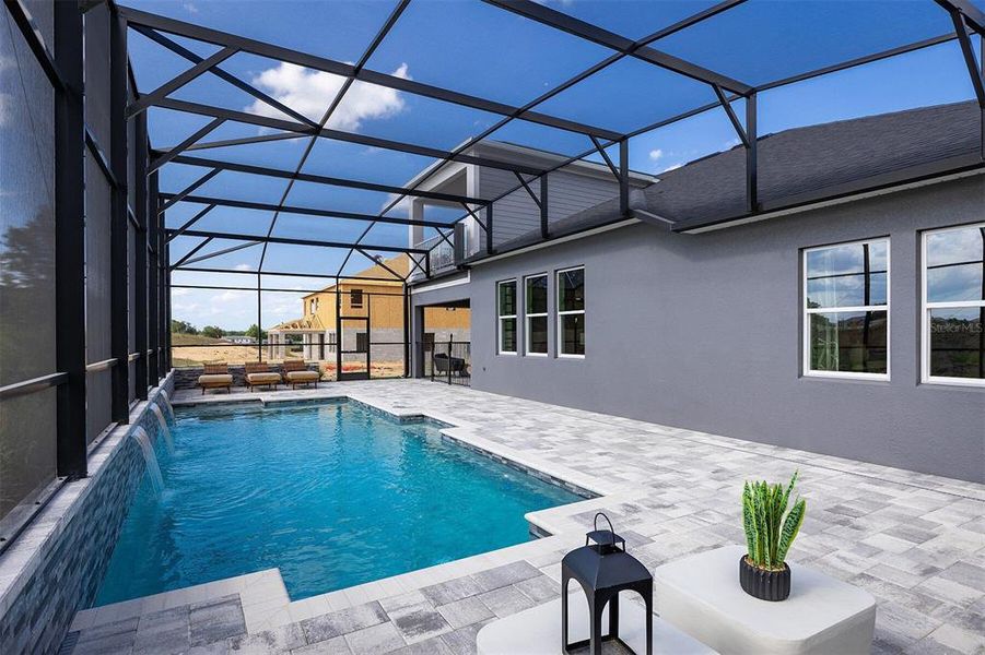 Exterior details and patio area of a home in Emerson Pointe, Apopka (Image 13). Exterior details and patio area of a home in Emerson Pointe, Apopka (Image 13).