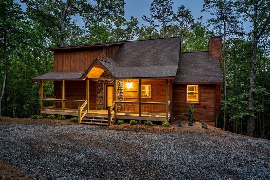 Front exterior of a new home in , Mineral Bluff, GA, highlighting curb appeal (Image 28).