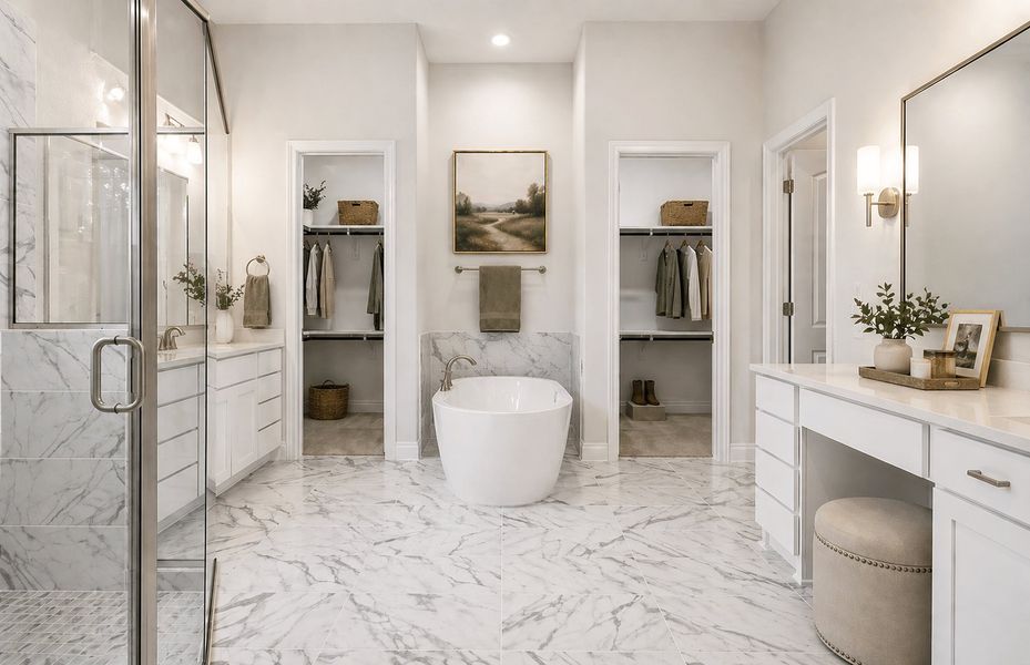 Furnished interior view inside a new home in The Woodlands Hills 65′, Willis (Image 10).