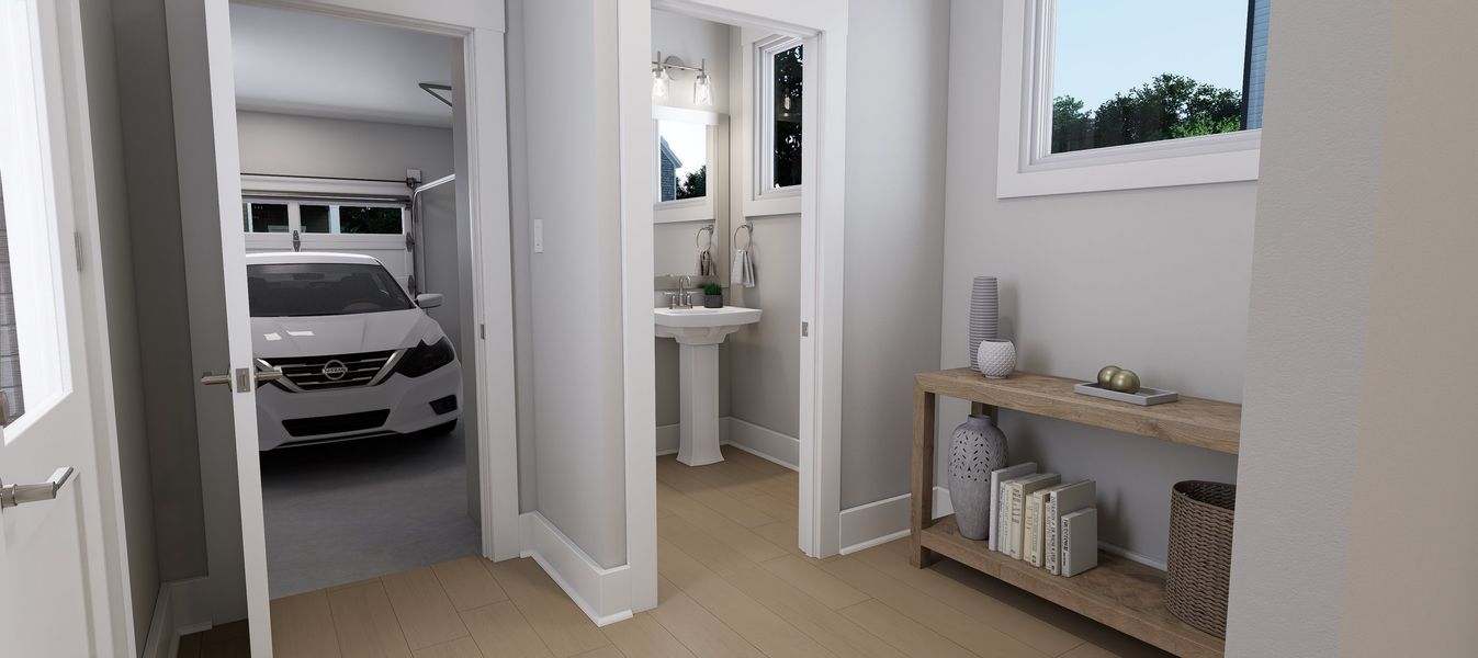 Representative furnished interior of a home built from the Bella by Baker Residential in Atwater Station - Village Collection, Fuquay Varina (Image 26).
