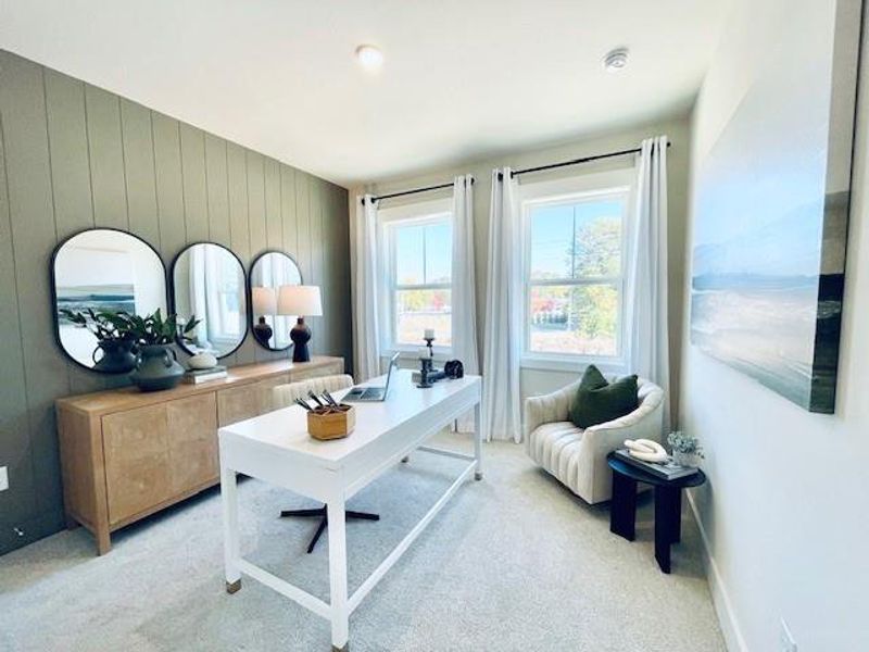 Furnished interior view inside a new home in Towne Village at Suwanee Dam, Sugar Hill (Image 17).