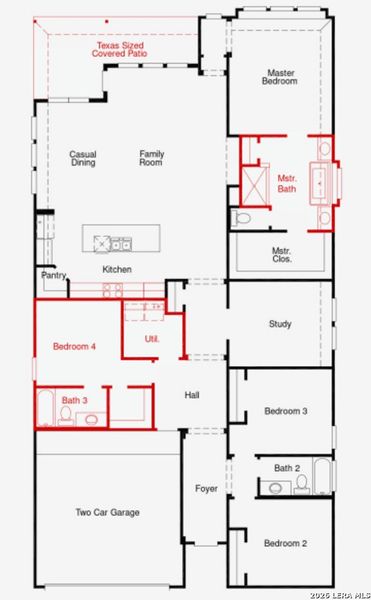 2D floor plan layout of this home in Buffalo Crossing, Cibolo, TX (Image 2). 2D floor plan layout of this home in Buffalo Crossing, Cibolo, TX (Image 2).