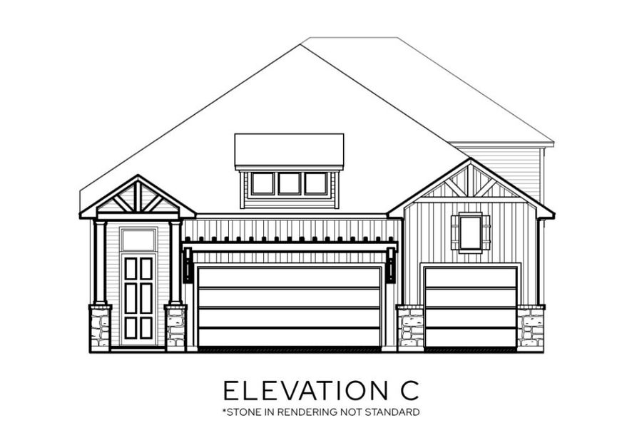 Representative rendering of the exterior for the The Greenville by Lillian Custom Homes (Image 8).