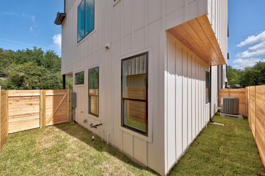 Exterior details and patio area of a home in , Austin (Image 20). Exterior details and patio area of a home in , Austin (Image 20).