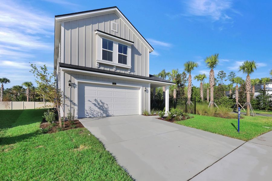 Representative exterior details of a home built from the Palmetto by Riverside Homes in Mariposa at EverRange, Jacksonville (Image 3).