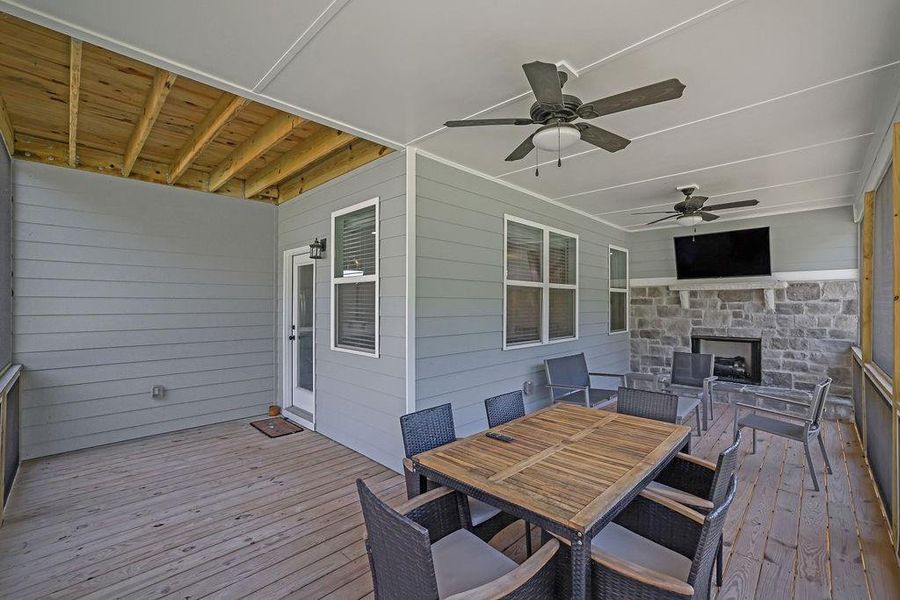 Exterior details and patio area of a home in , Flowery Branch (Image 23).
