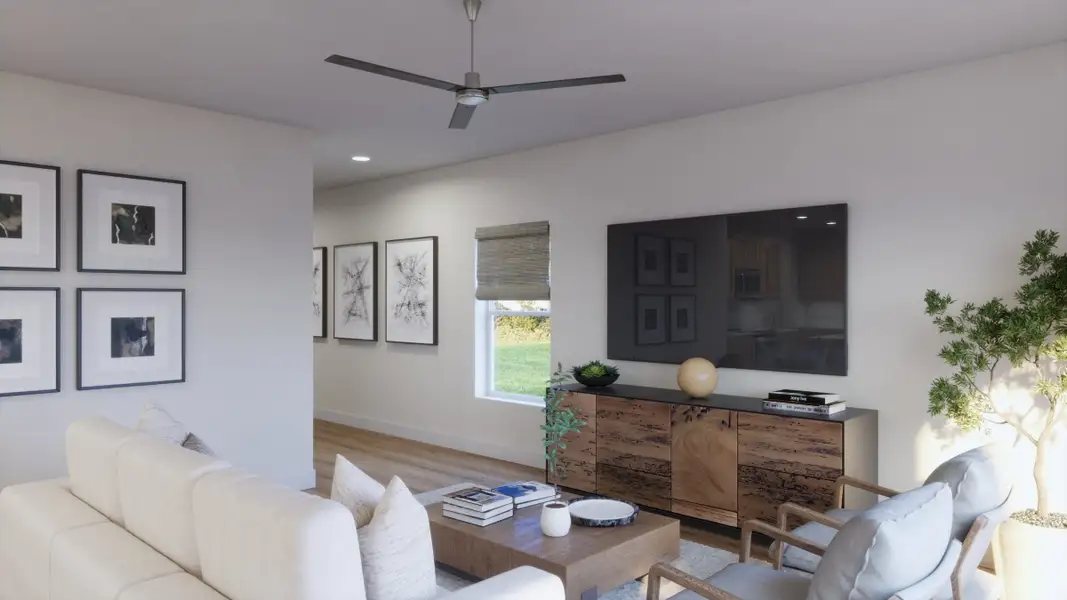 Representative furnished interior of a home built from the Marina by Risewell Homes in Hodges Reserve, Howey-in-the-Hills (Image 3). Representative furnished interior of a home built from the Marina by Risewell Homes in Hodges Reserve, Howey-in-the-Hills (Image 3).