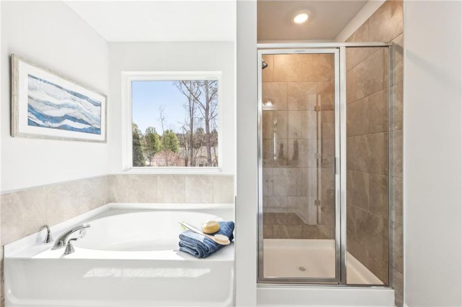 Furnished interior view inside a new home in The Hills at Cedar Creek, Winder (Image 40).