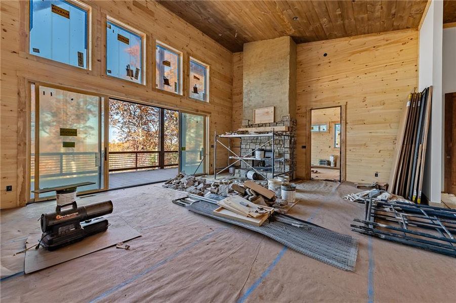 In-progress construction of a new home in , Blue Ridge, GA (Image 12).