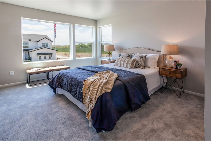 Furnished interior view inside a new home in Trailside, Timnath (Image 9).