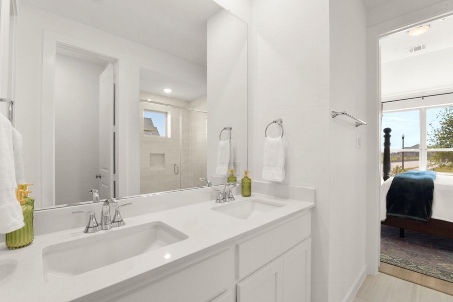 Furnished interior view inside a new home in Riceland: 42ft. lots, Mont Belvieu (Image 8).