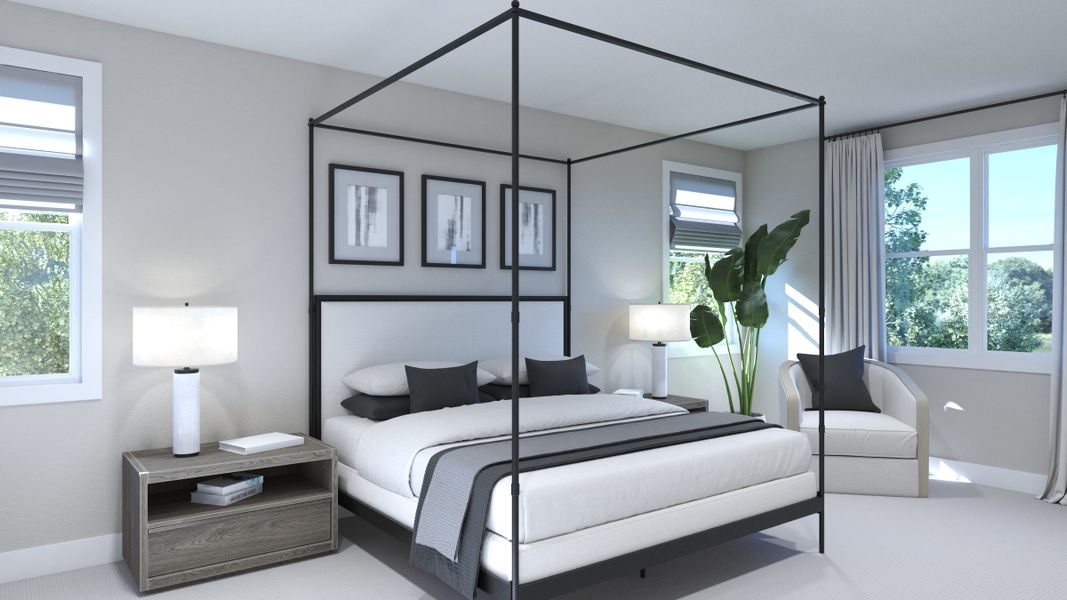 Representative furnished interior of a home built from the Vista by Risewell Homes in Spring Walk at The Junction, Debary (Image 9).