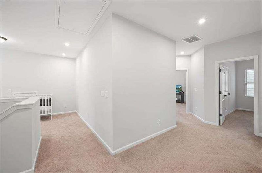 Spacious, unfurnished interior of a new home in Enclave at Edgewater, Holly Springs (Image 24). Spacious, unfurnished interior of a new home in Enclave at Edgewater, Holly Springs (Image 24).