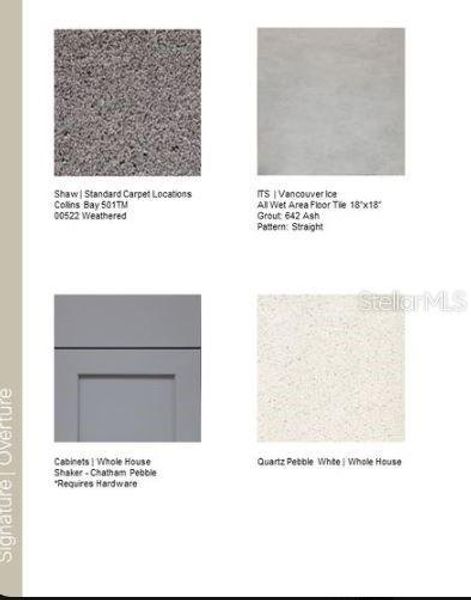 Sample of building materials used in homes in Waterstone, Groveland (Image 15). Sample of building materials used in homes in Waterstone, Groveland (Image 15).