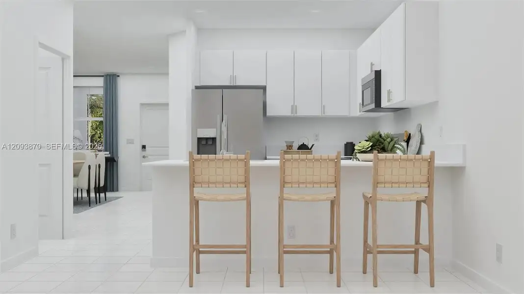 Furnished interior view inside a new home in RosaBella, Miami (Image 13).