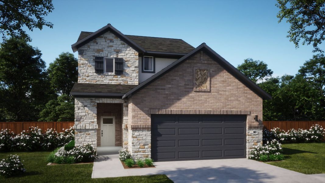 Elevation B2 | Ella at Village at Manor Commons in Manor, TX by Landsea Homes