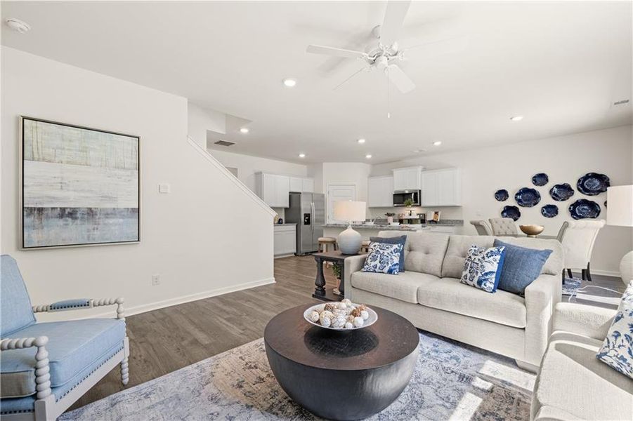 Furnished interior view inside a new home in Kingston Ranch at Lake Oconee, Buckhead (Image 60).
