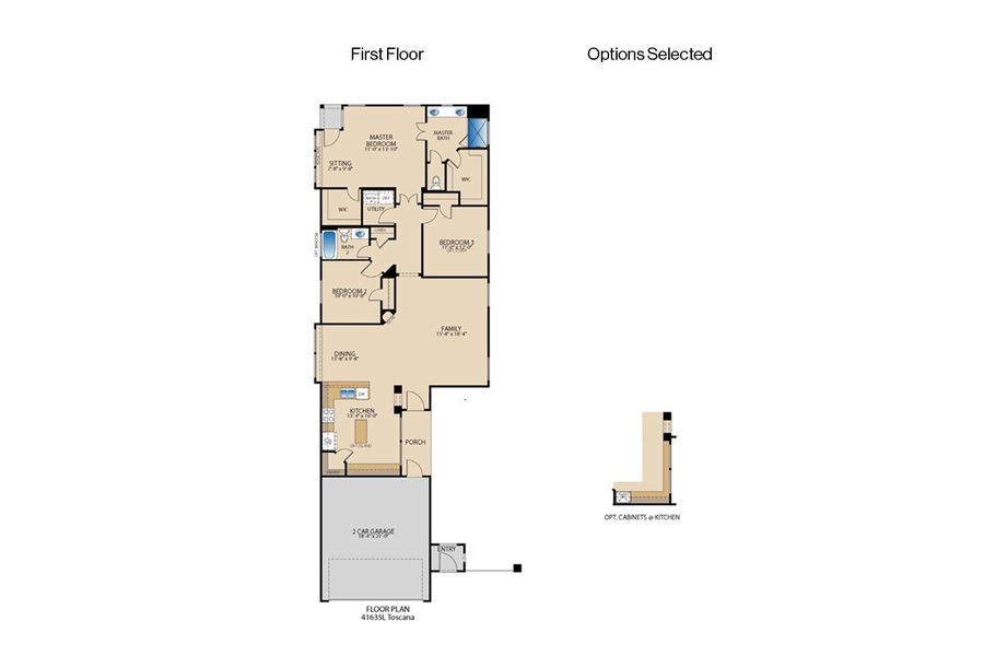 2D floor plan layout of this home in Keeneland, Aubrey, TX (Image 5).