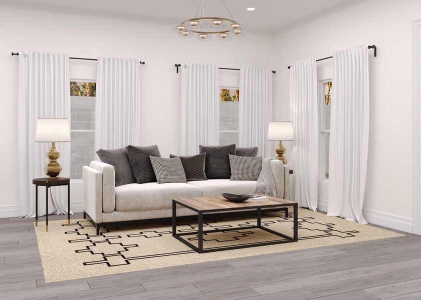 Furnished interior view inside a new home in Willows at Bella Vista Farms, San Tan Valley (Image 7). Furnished interior view inside a new home in Willows at Bella Vista Farms, San Tan Valley (Image 7).