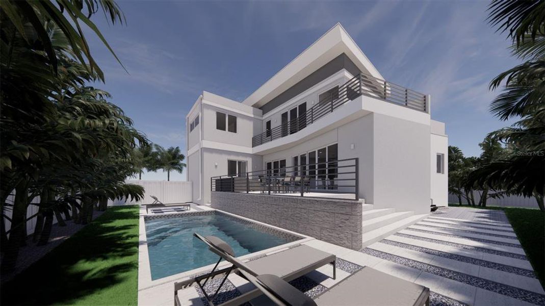 Exterior details and patio area of a home in , Longboat Key (Image 2). Exterior details and patio area of a home in , Longboat Key (Image 2).