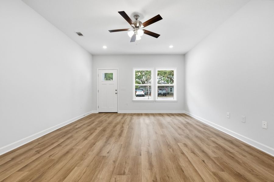 Spacious, unfurnished interior of a new home in Live Oak Cottages, Freeport (Image 30). Spacious, unfurnished interior of a new home in Live Oak Cottages, Freeport (Image 30).