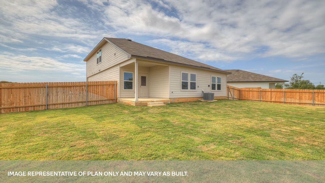 Representative exterior photo of a completed home built from the The Midland by D.R. Horton in Arroyo Ranch, Seguin, TX (Image 17).