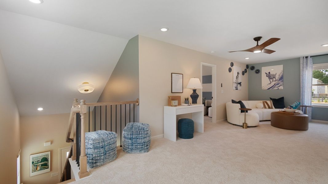Representative furnished interior of a home built from the Emma by DRB Homes in Abbotts Crossing, Conyers (Image 9). Representative furnished interior of a home built from the Emma by DRB Homes in Abbotts Crossing, Conyers (Image 9).