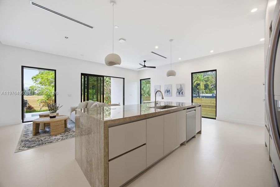 Furnished interior view inside a new home in , Fort Lauderdale (Image 9).