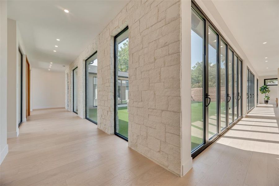 Hallway featuring light hardwood / wood-style floors