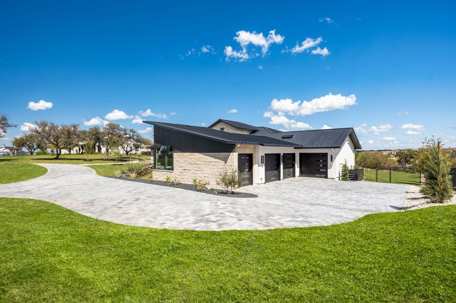 Exterior details and patio area of a home in , Austin (Image 4). Exterior details and patio area of a home in , Austin (Image 4).