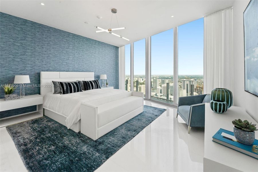 Furnished interior view inside a new home in , Miami (Image 46). Furnished interior view inside a new home in , Miami (Image 46).